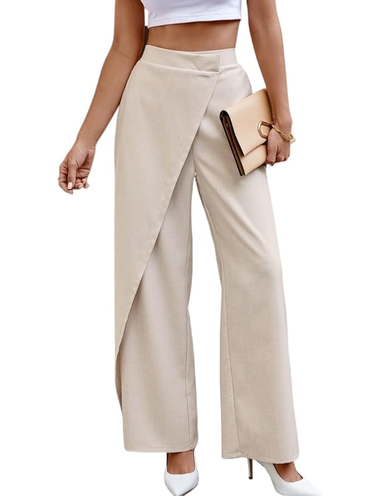SECOLI 2024 Wide Leg Long Pant for Women Solid Color Loose
